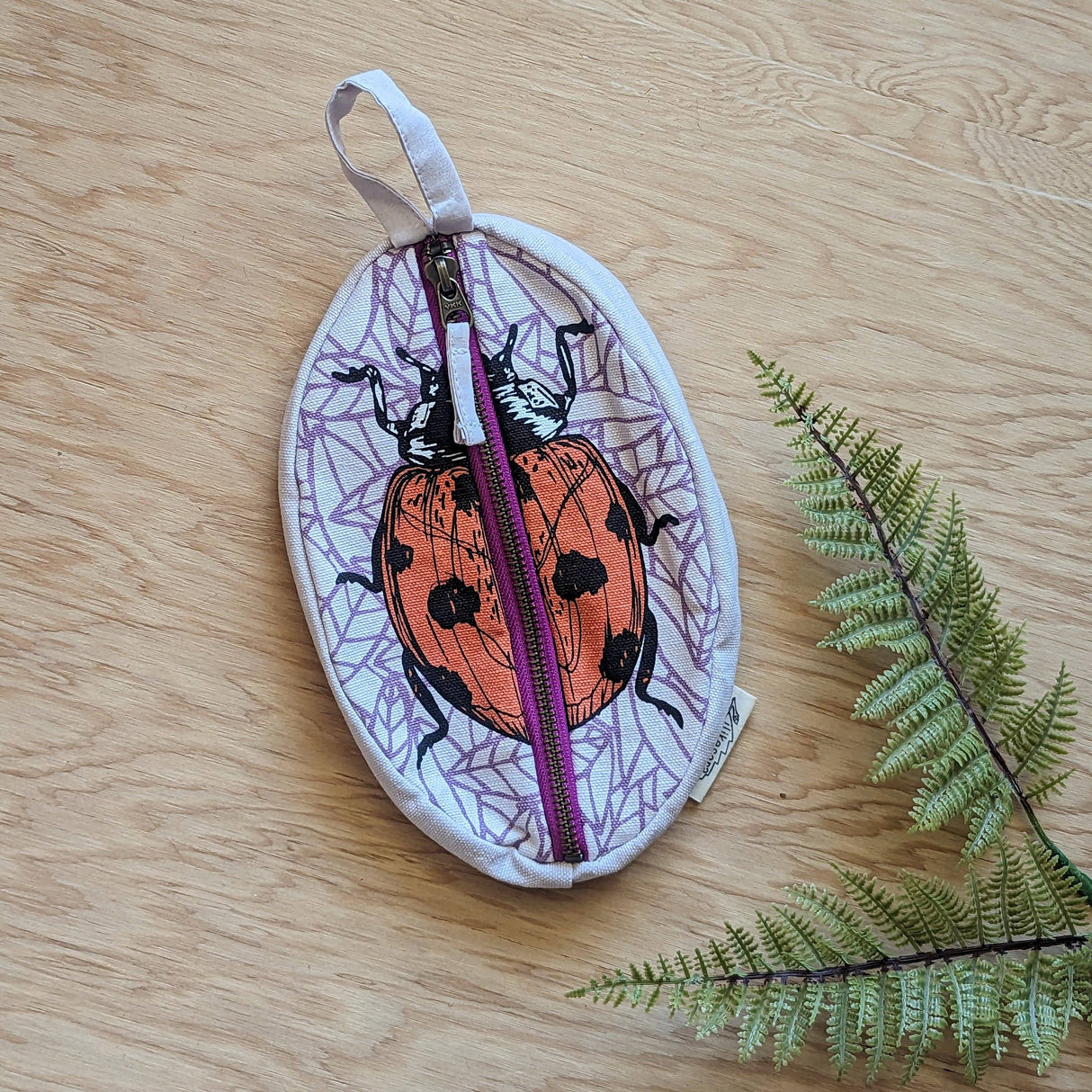Zippered pouch | ladybug
