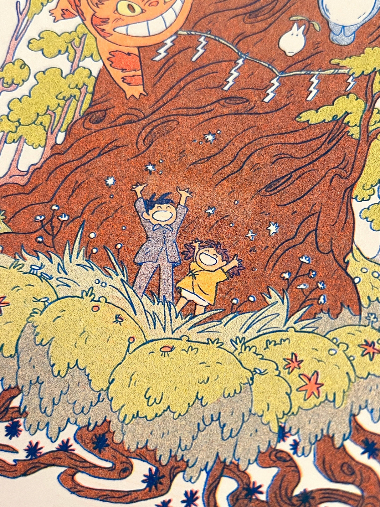 Totoro Small Riso Print