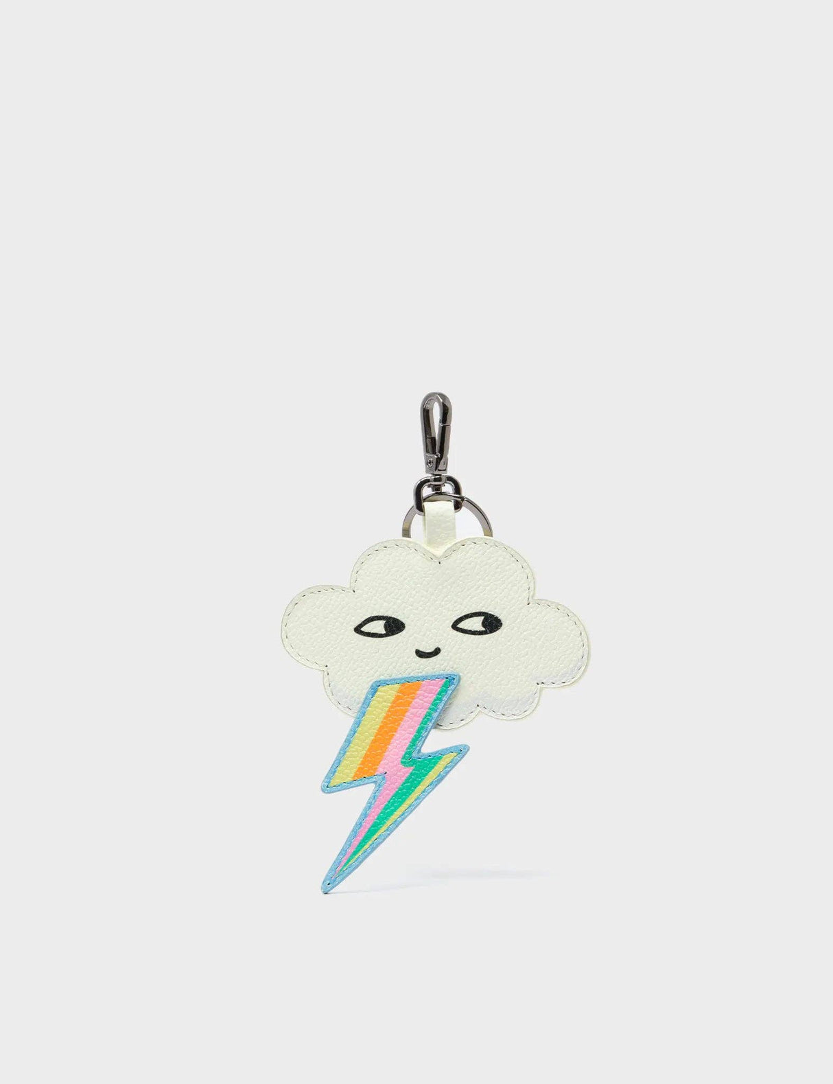 Flashie the Cloud Charm - Almond Leather Keychain
