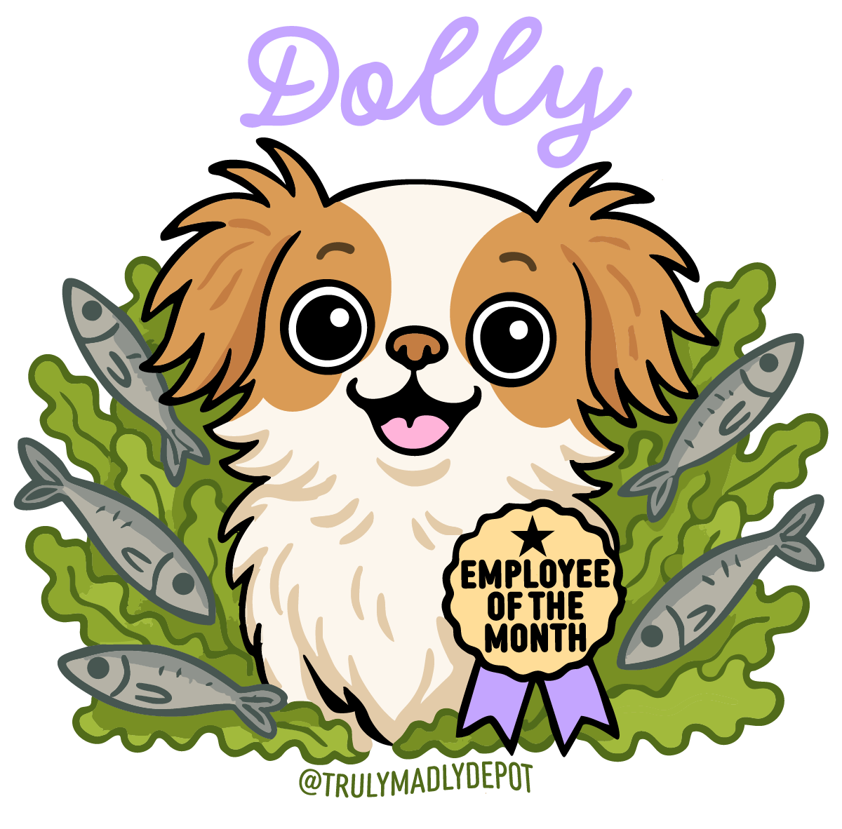 Dolly, Employee of the Month Vinyl Sticker