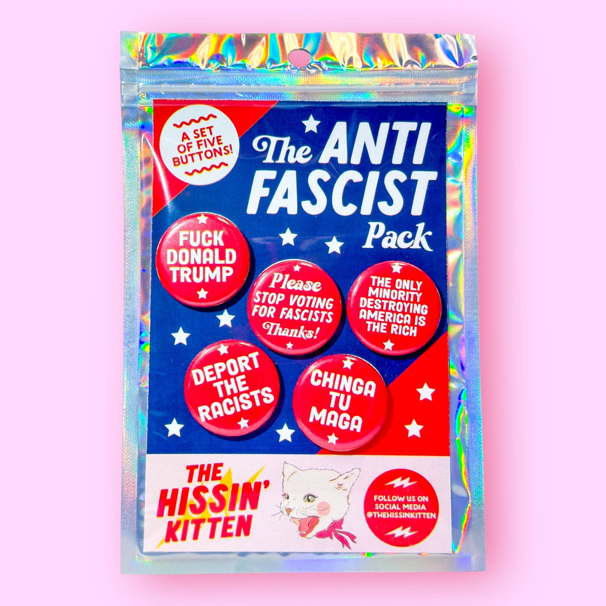 The Anti Fascist Pinback Button Pack