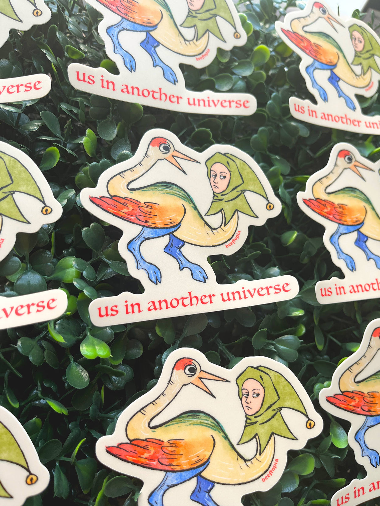 Us in Another Universe Medieval Sticker