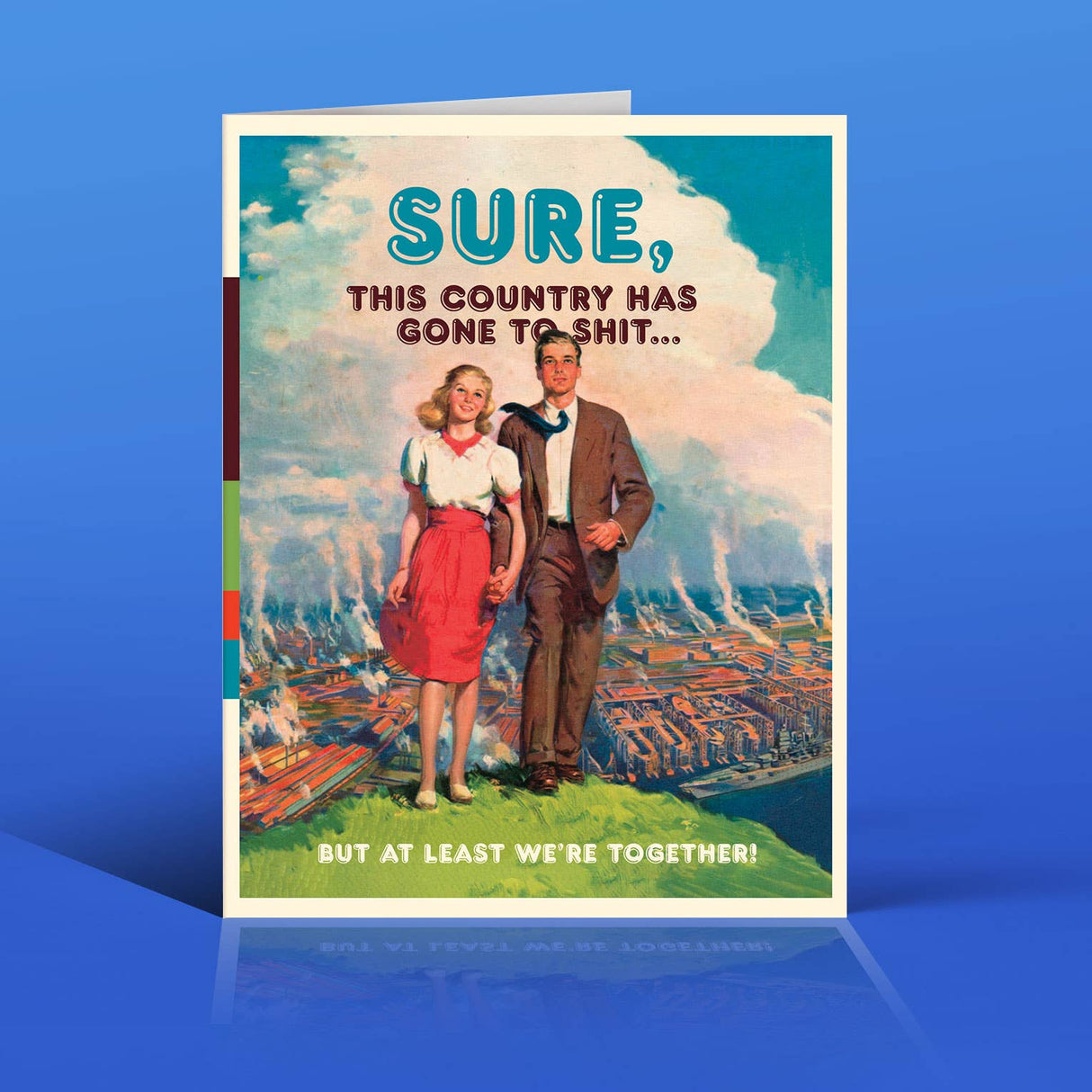 THIS COUNTRY couple, love, political greeting card