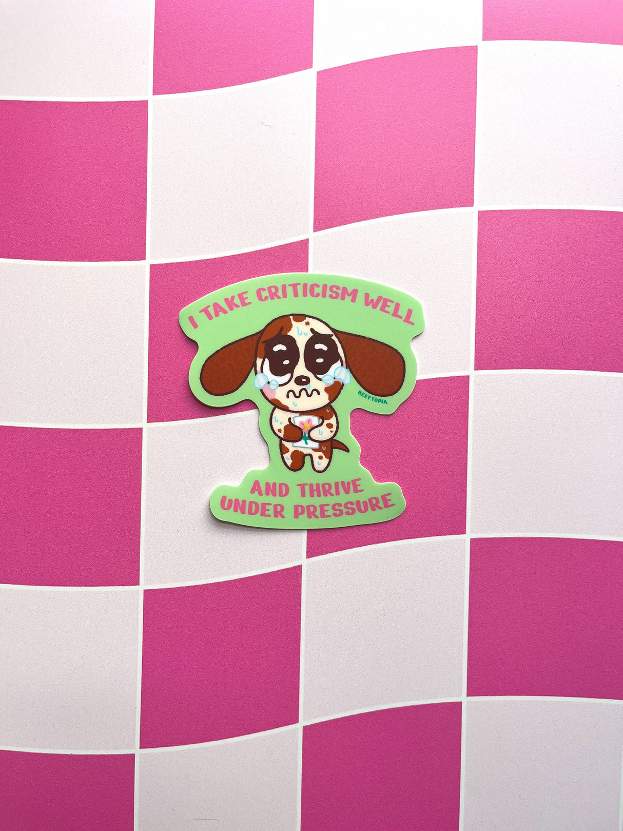 I Take Criticism Well Vinyl Sticker