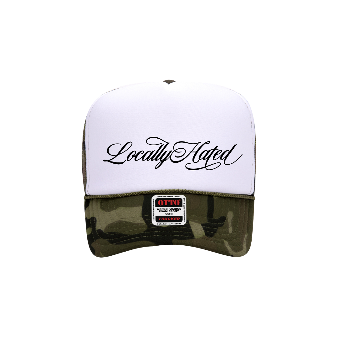 Locally Hated Camo Trucker Hat