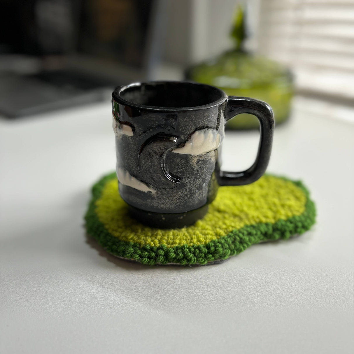 Avocado Hand Tufted Mug Rug