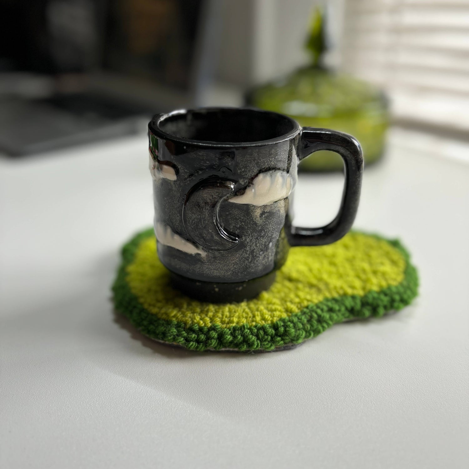 Avocado Hand Tufted Mug Rug