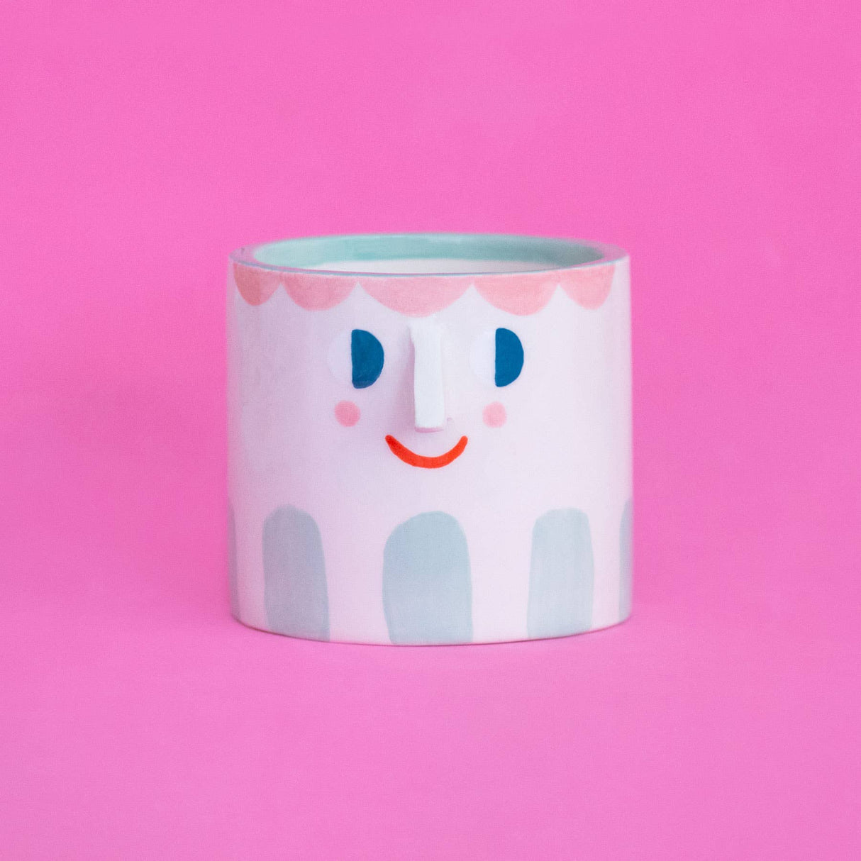 Friendly Face Ceramic Pot