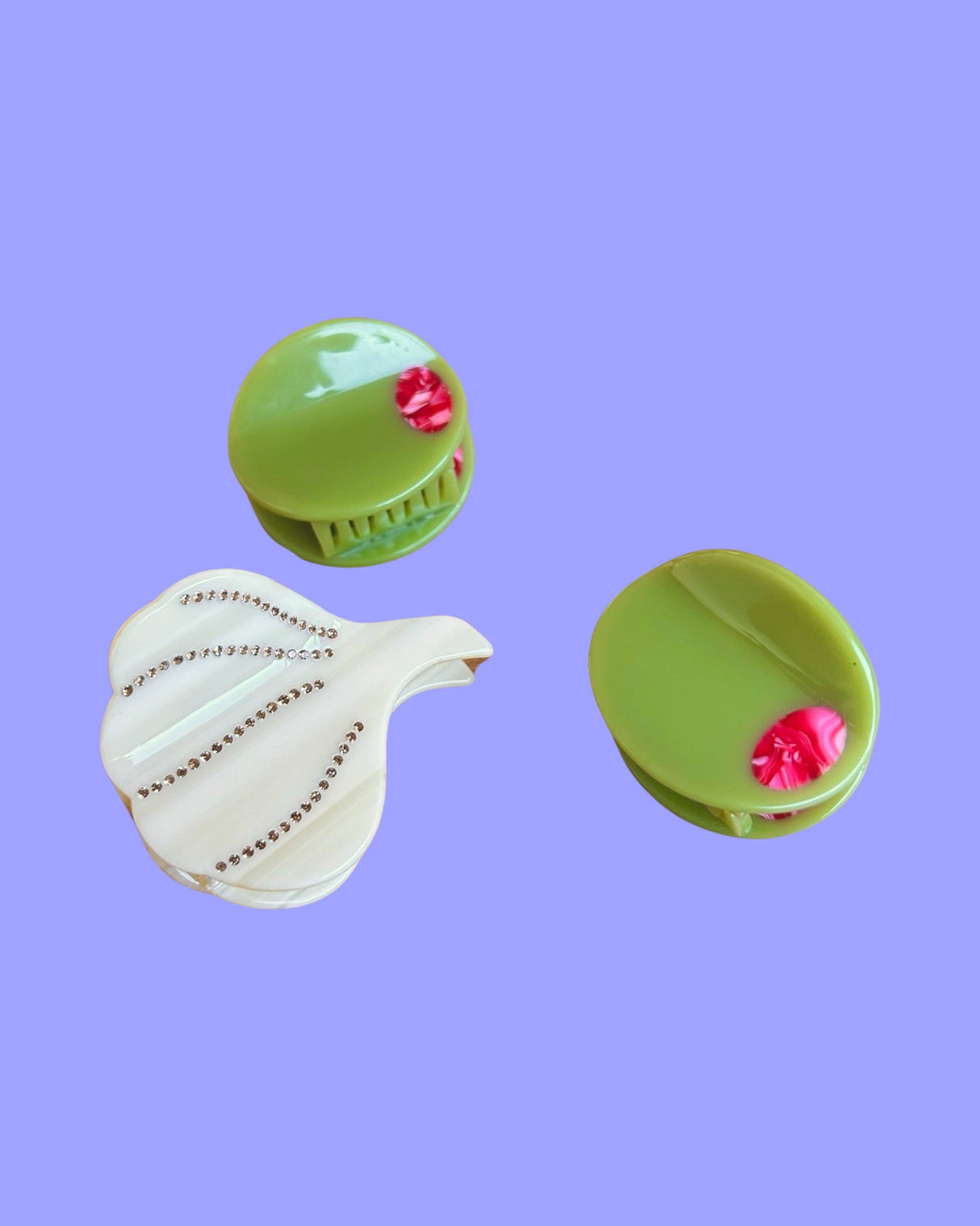 Mini Garlic Rhinestone Hair Claw