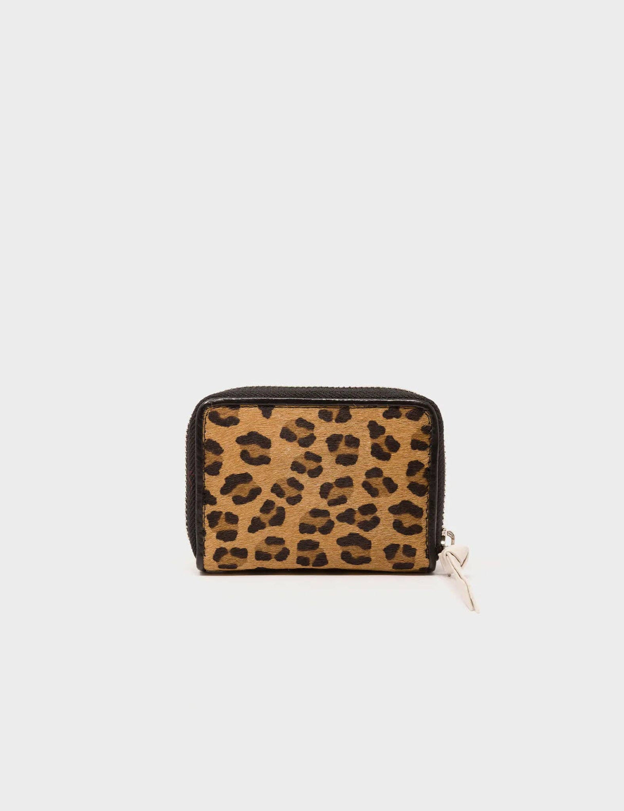 Frodo Animal Print Leather Zip Around Wallet - All Over Eyes Embroidery