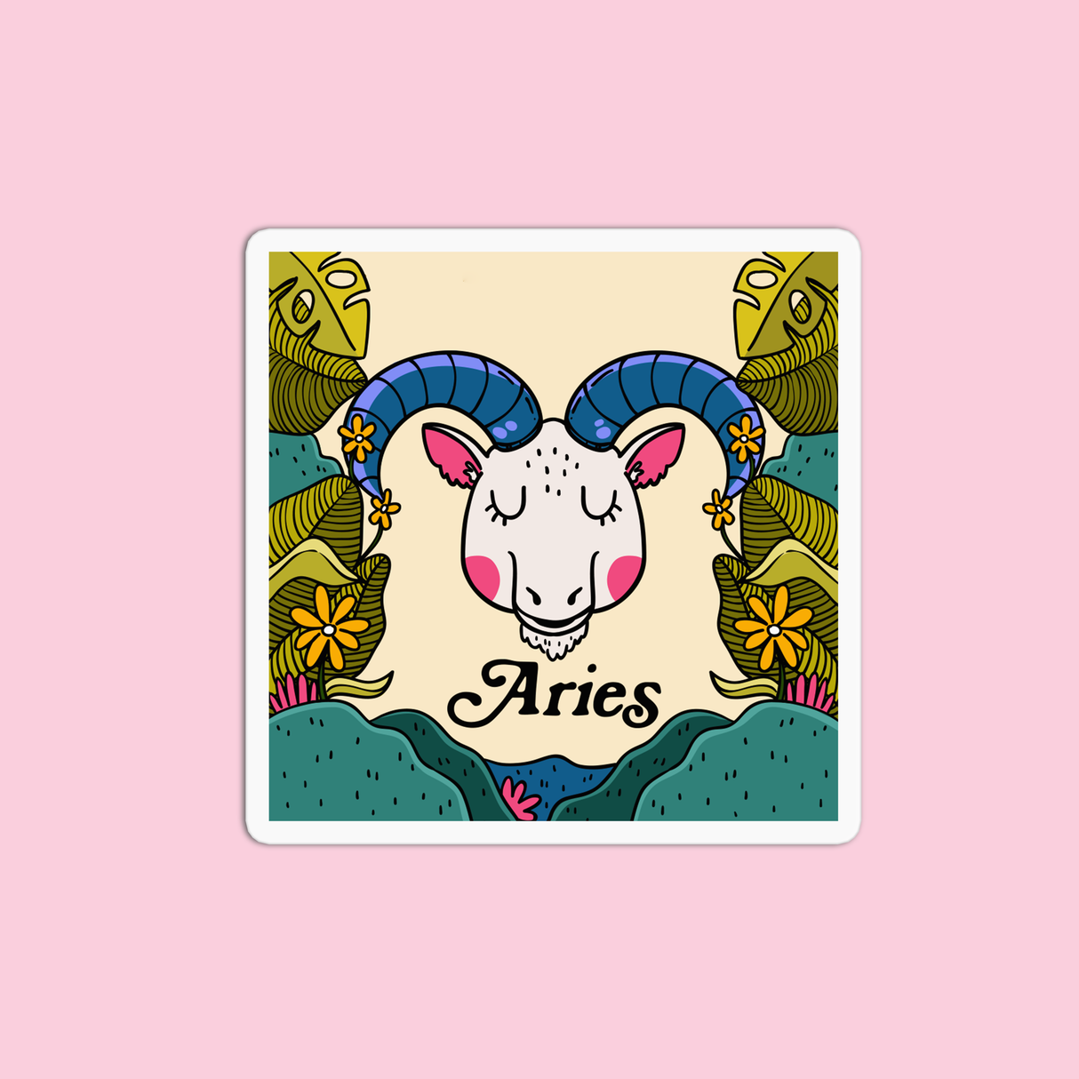 Aries Vinyl Waterproof Sticker