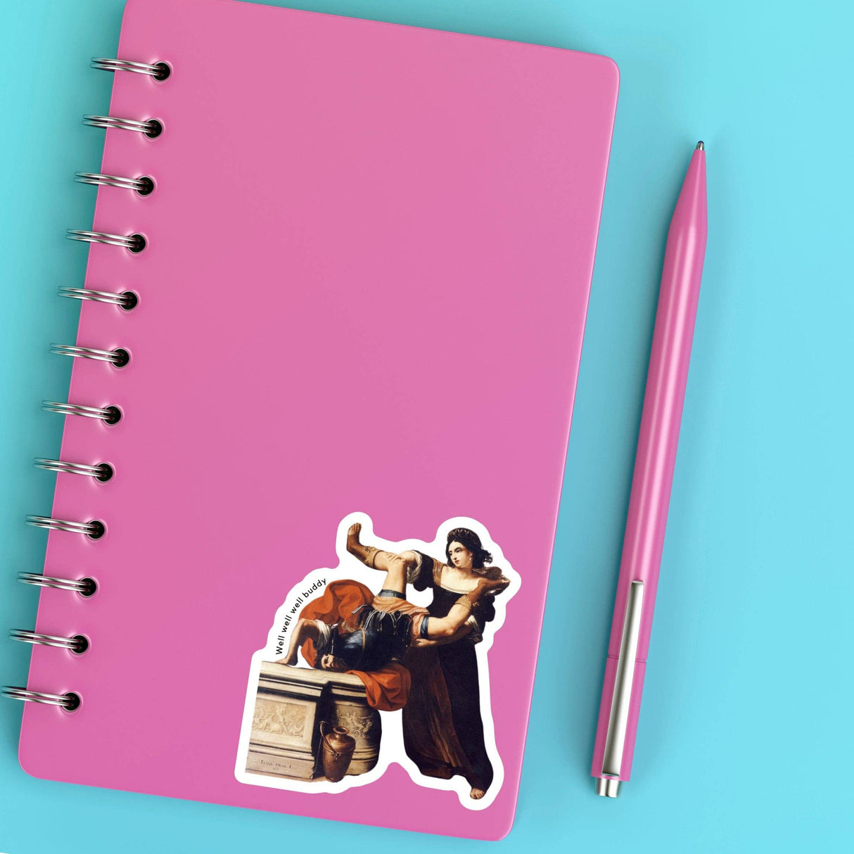 Well Well Well Buddy Timoclea Feminist Painting Sticker