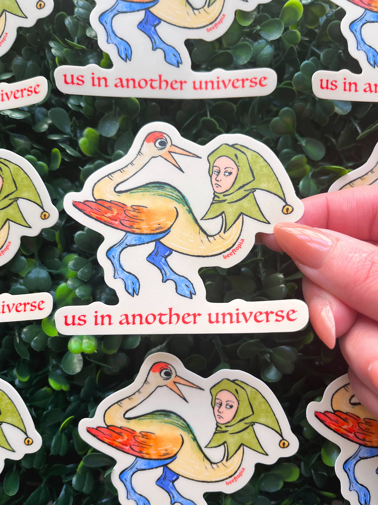 Us in Another Universe Medieval Sticker