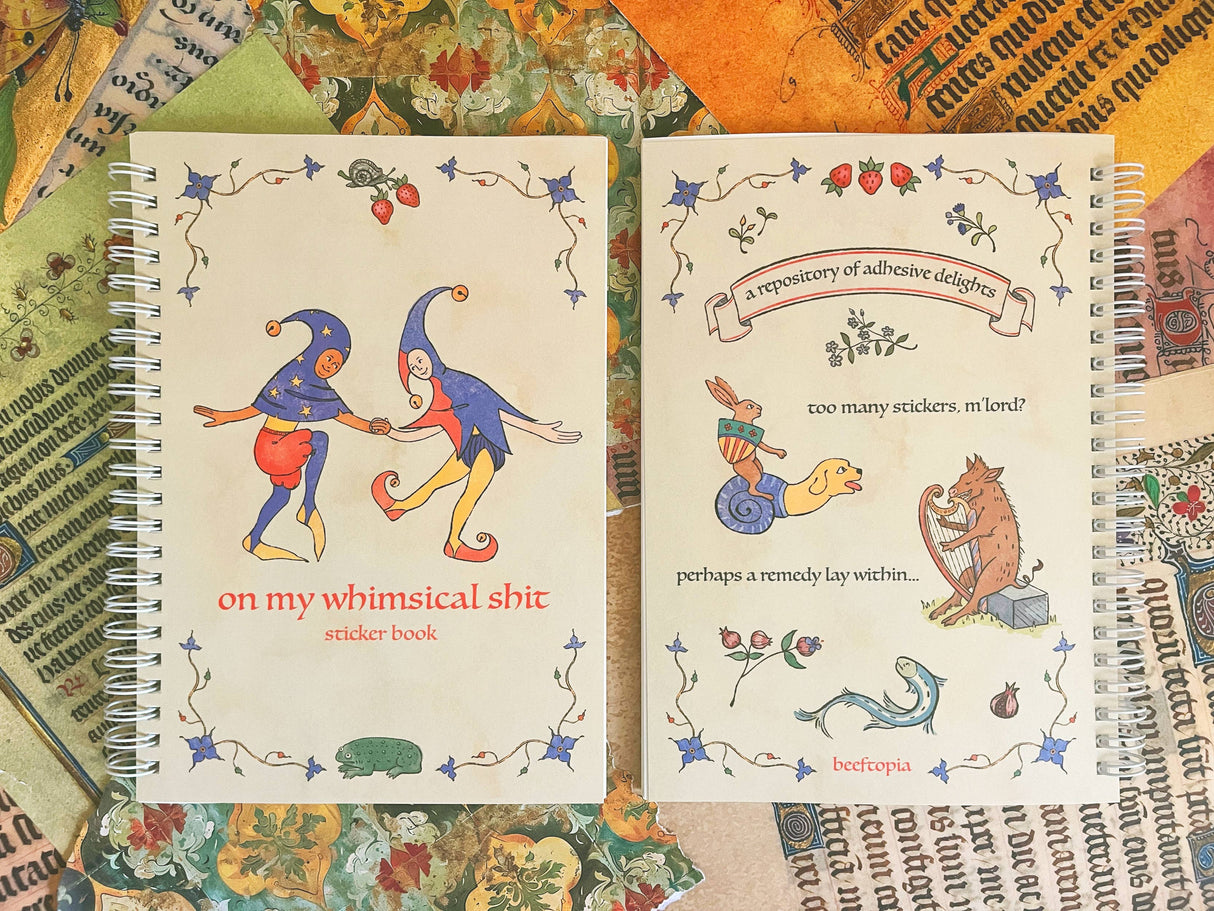 On My Whimsical Sh*t Reusable Sticker Book