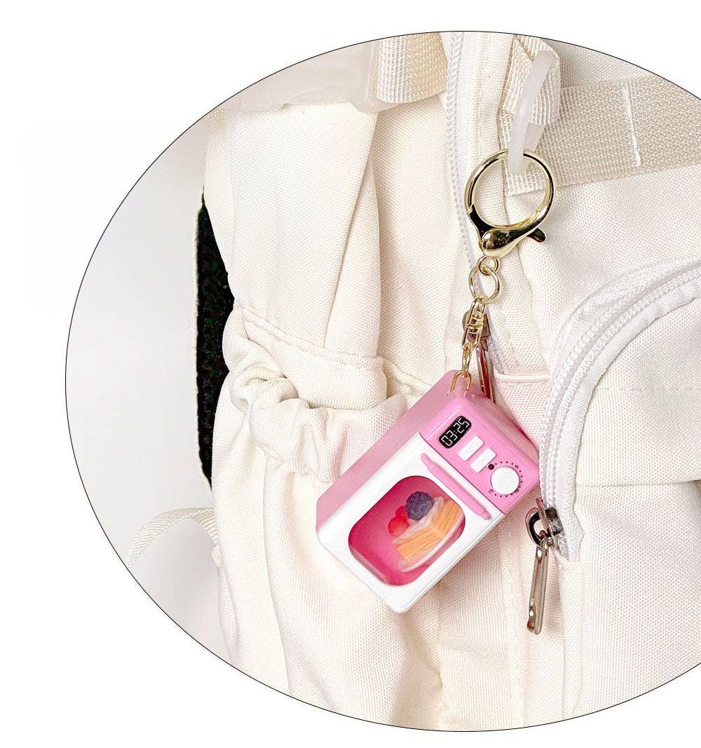 Mini Microwave Keychain Light & Sound Toy