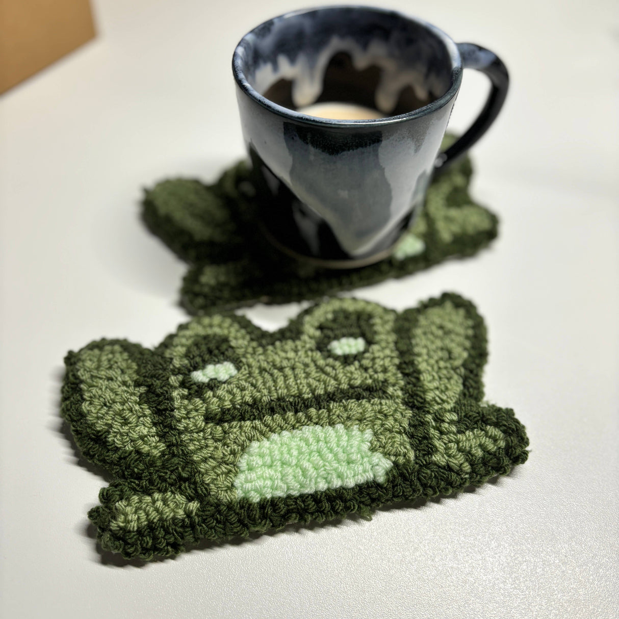 Handmade Frog Mug Rug Coaster