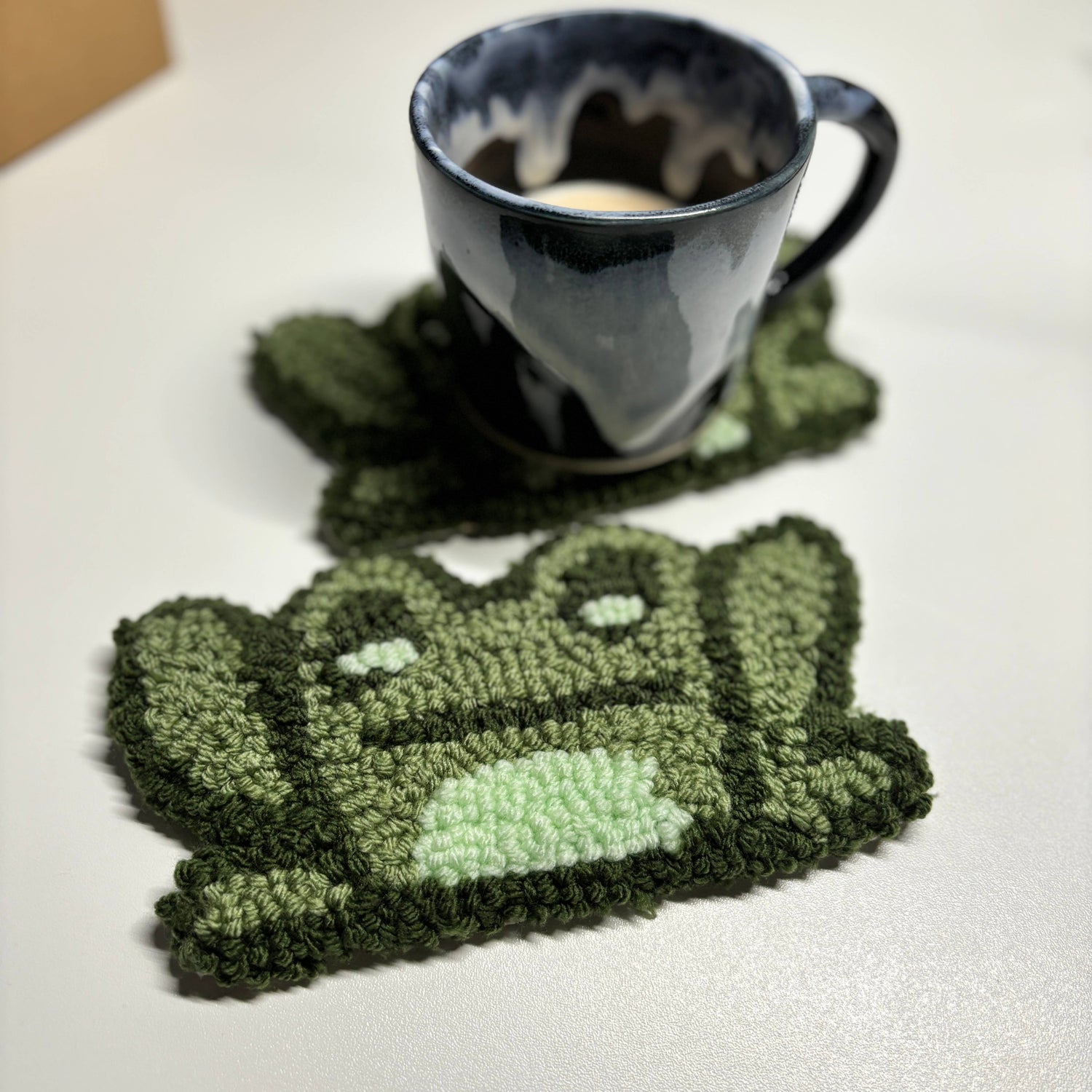 Handmade Frog Mug Rug Coaster