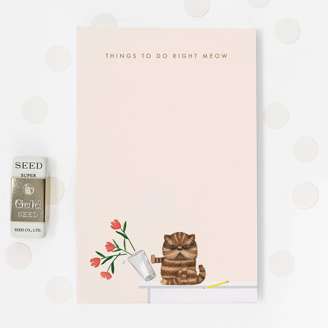 Things to Do Right Meow Notepad