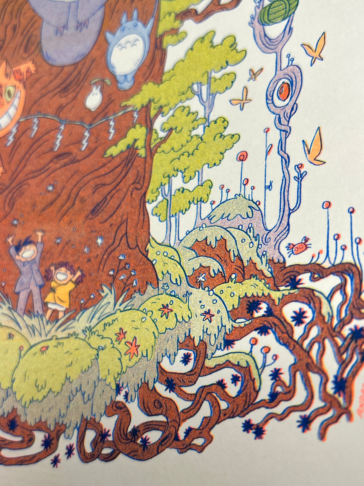 Totoro Small Riso Print