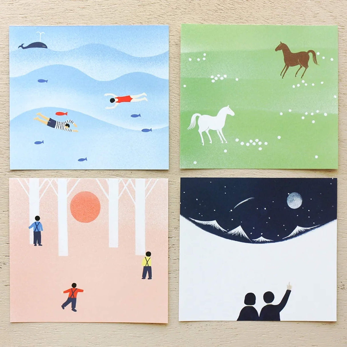Landscape Memo Block Pad Illustrated by Nishi Shuku