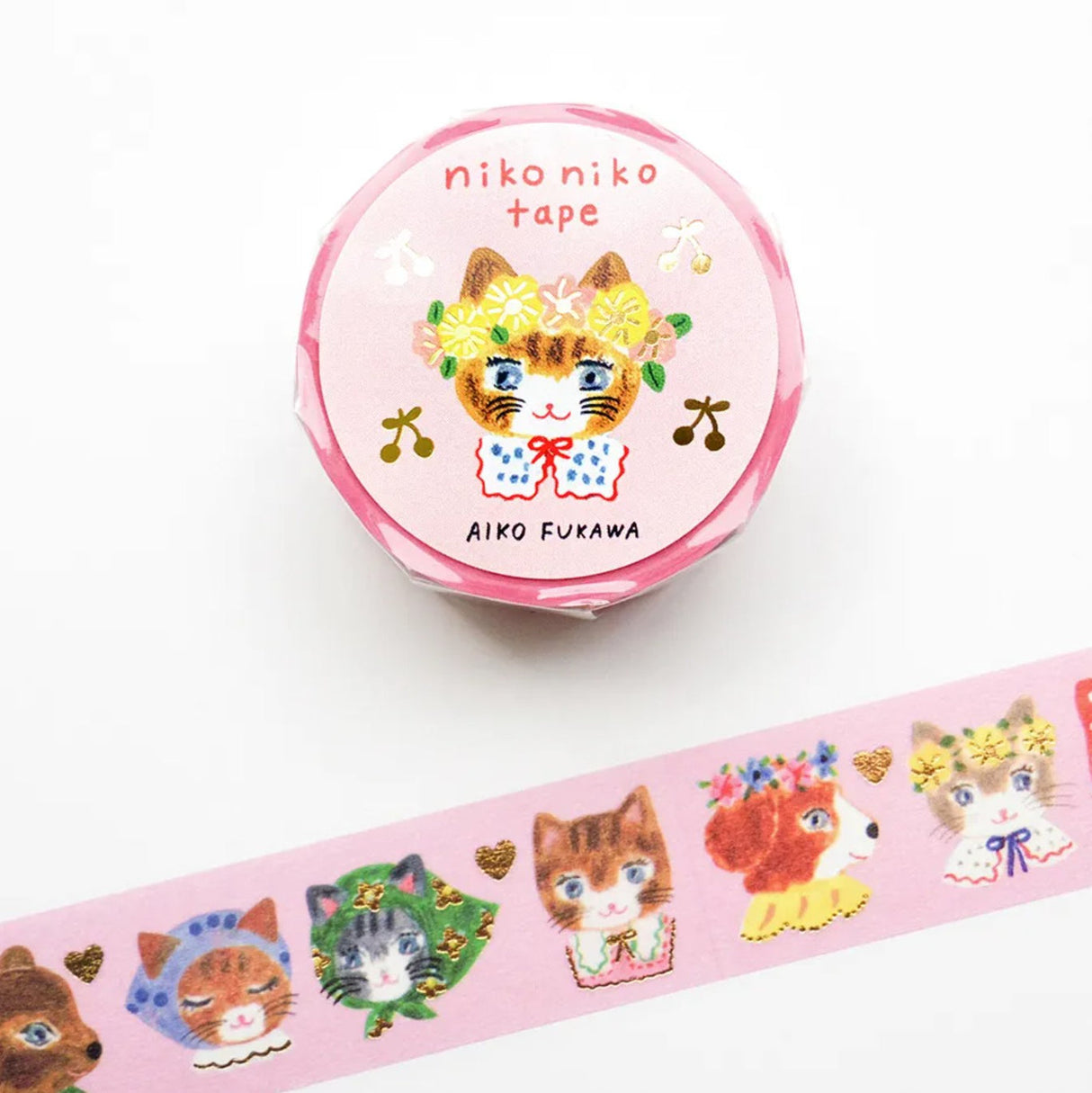 Nikoniko Foil Masking Tape Illustrated by Aiko Fukawa