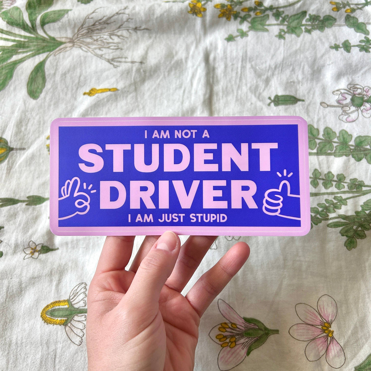 "I am Not a Student Driver; I am Just Stupid" Bumper Sticker