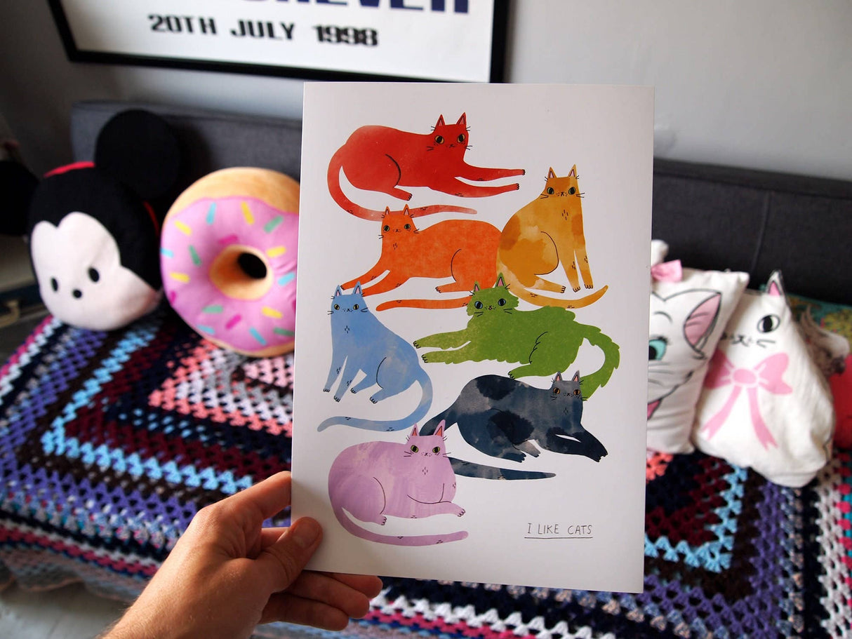 Rainbow Cats Pride A4 Print