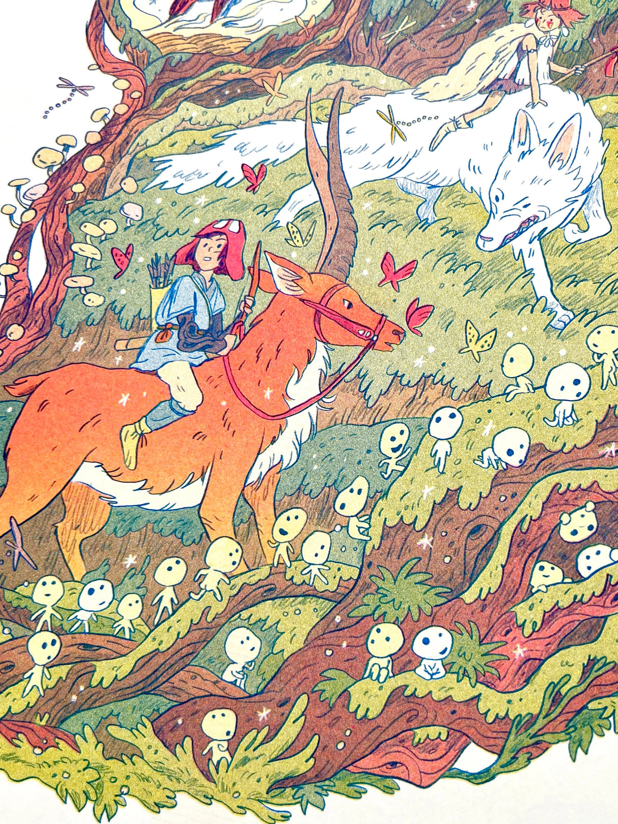 Princess Mononoke Riso Print