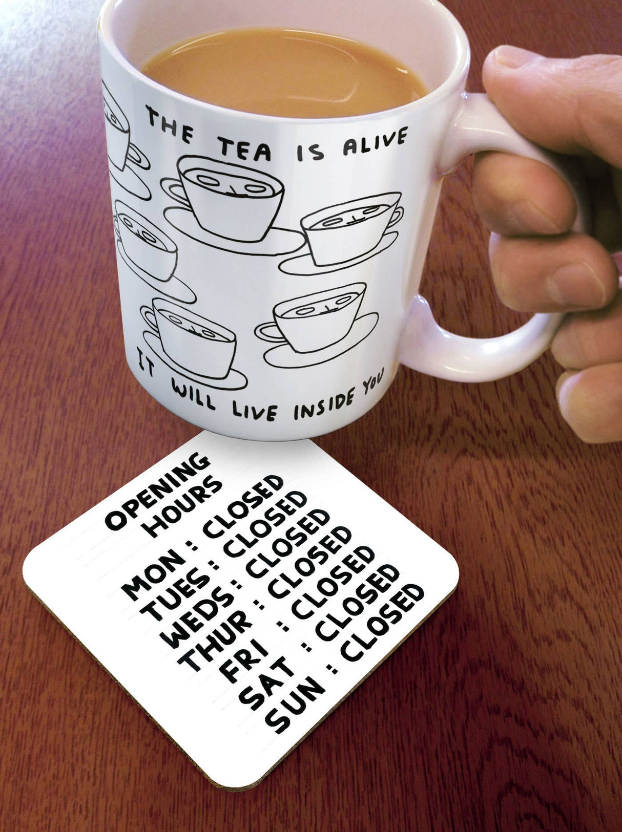 Opening Hours Art Coaster