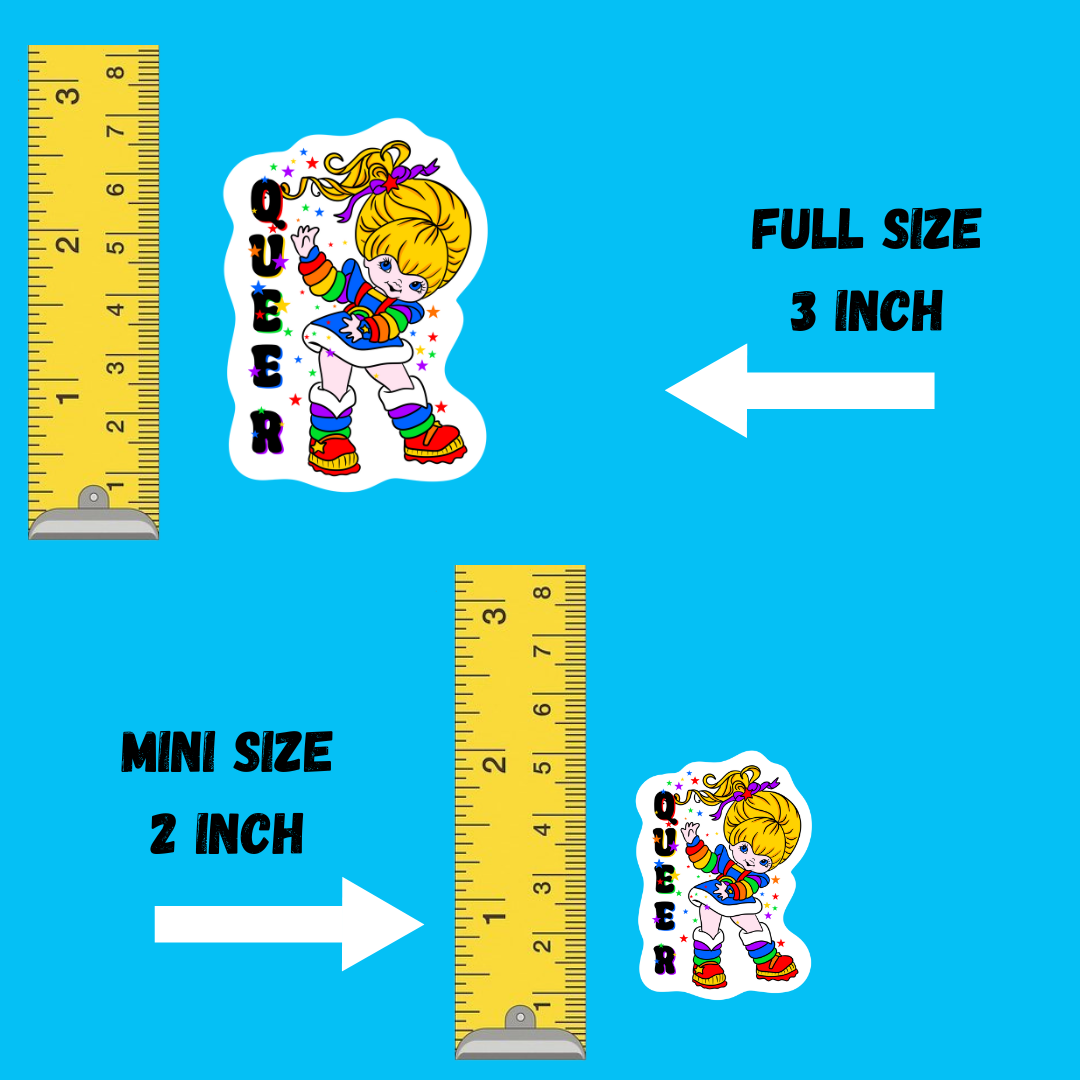 Queer Rainbow Brite Vinyl Sticker