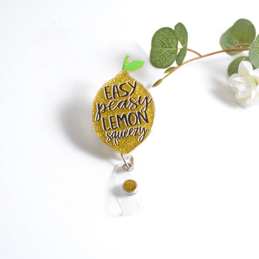 Glitterific Badge Reel Lemon