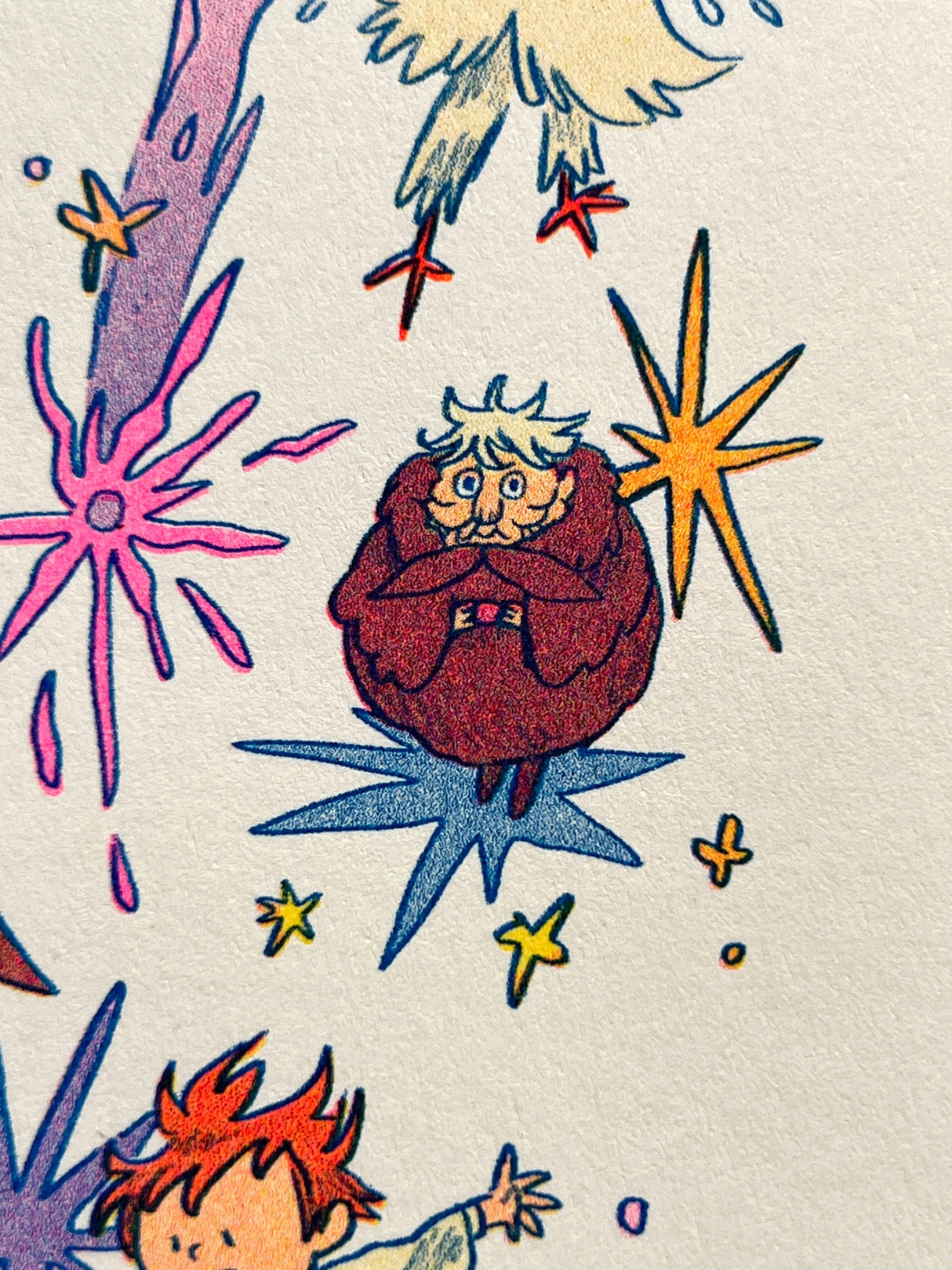 Howl's Moving Castle Small Riso Print