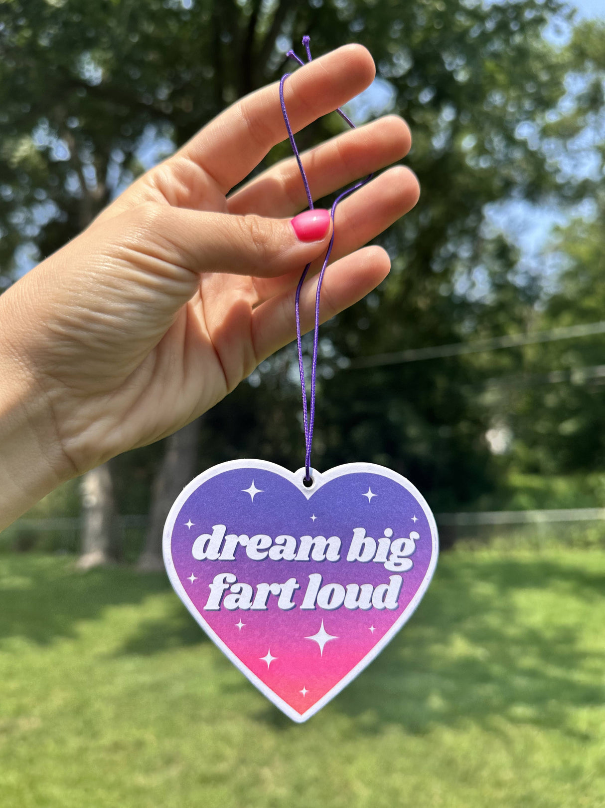 Dream Big Fart Loud Air Freshener - Lavender Scented