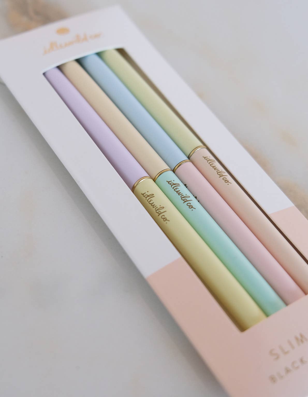 Pastel Duo-Tone Slim Pens Set of Four