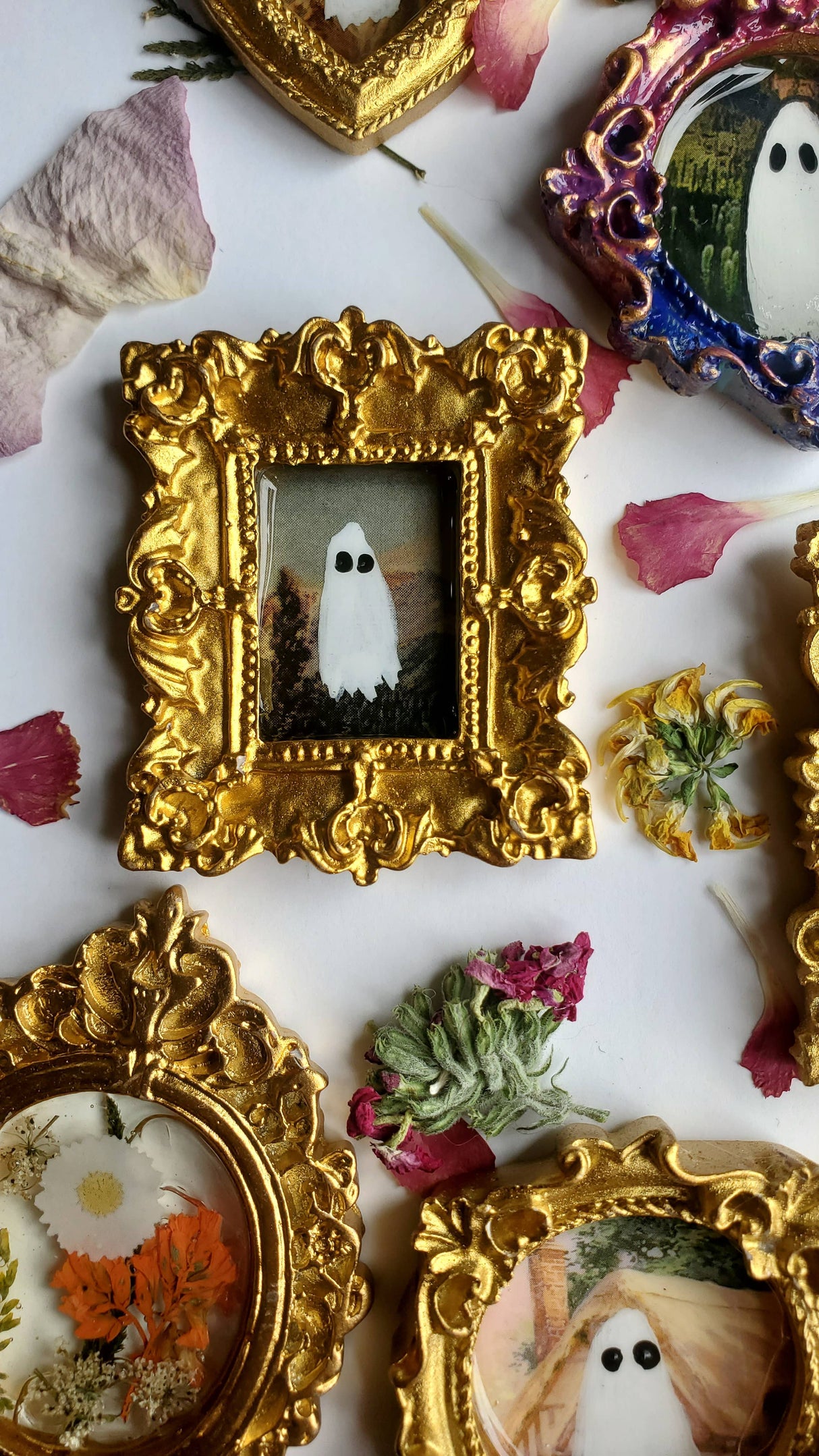 Ghosts on Vacation Painting Magnet