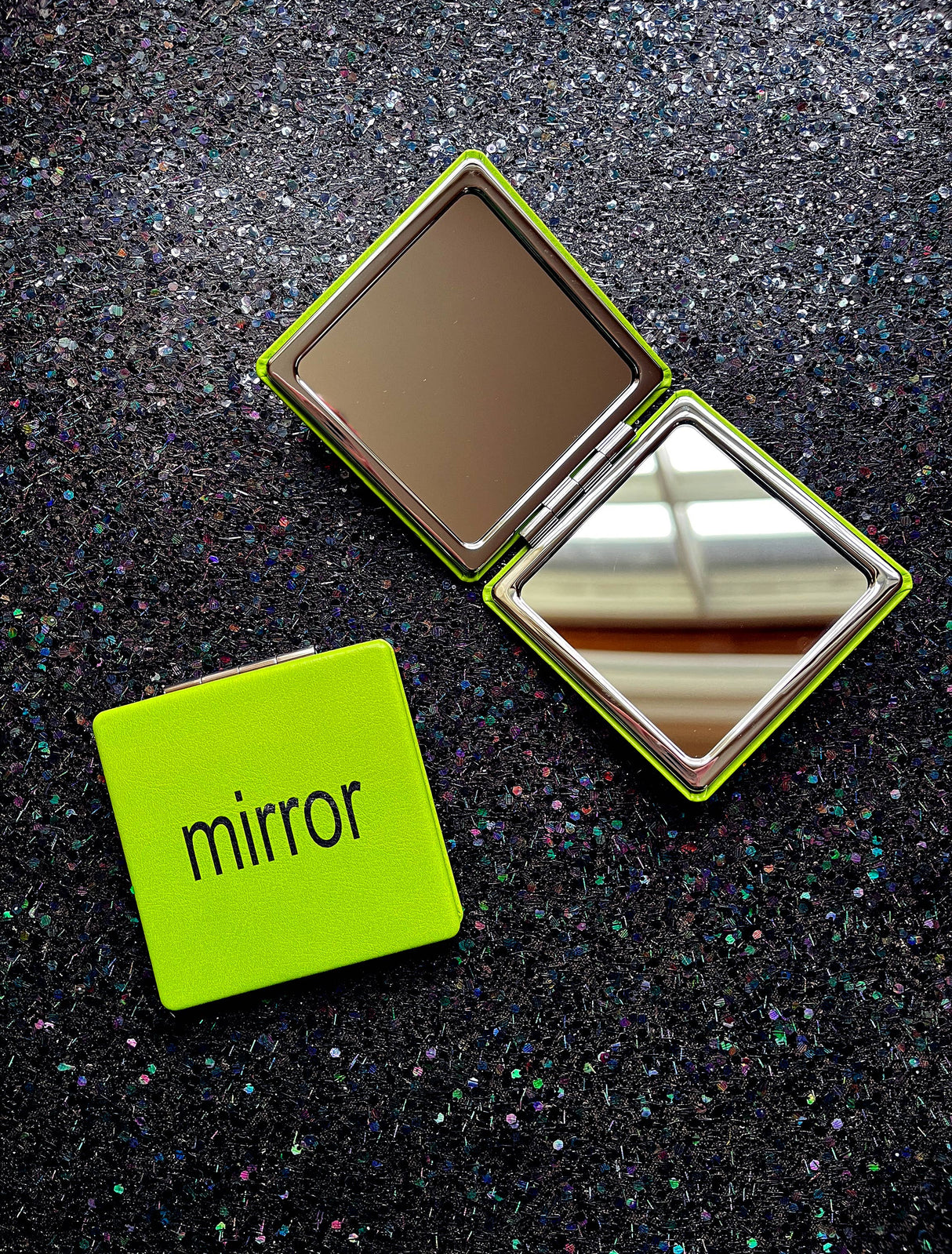 Bratty Green Compact Mirror