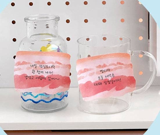 K-BBQ Pork Belly Memo Pad + Eraser Set