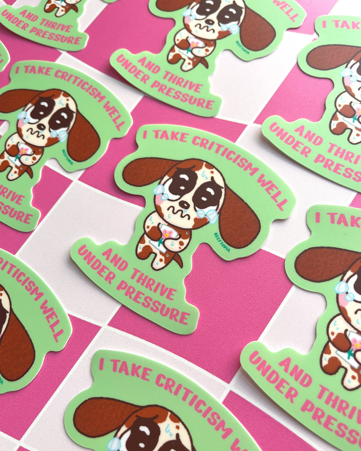 I Take Criticism Well Vinyl Sticker