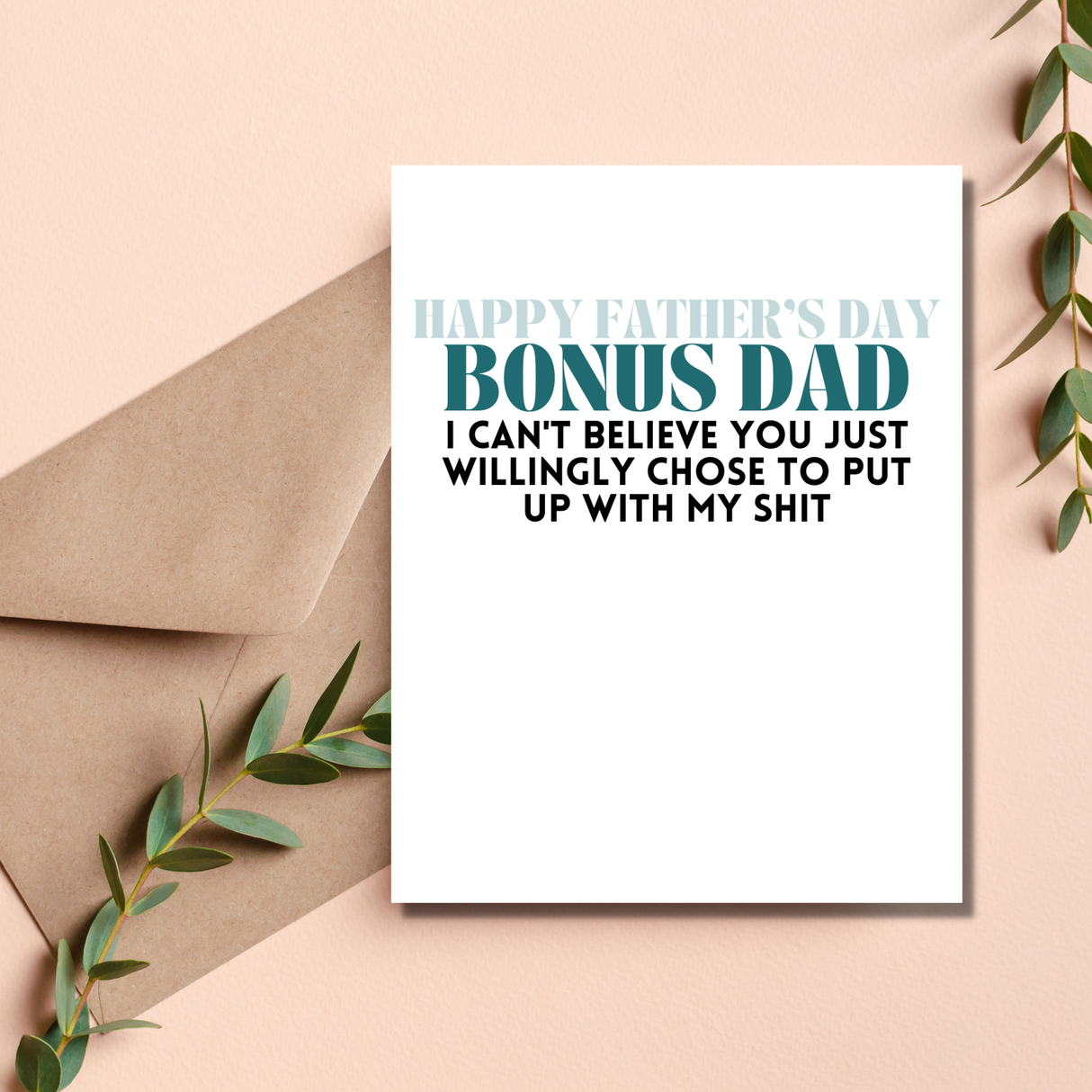 Bonus Dad Father's Day Card