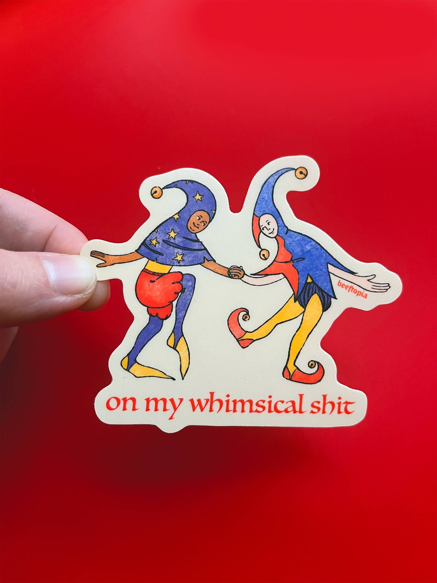 On My Whimsical Sh*t Medieval Vinyl Sticker