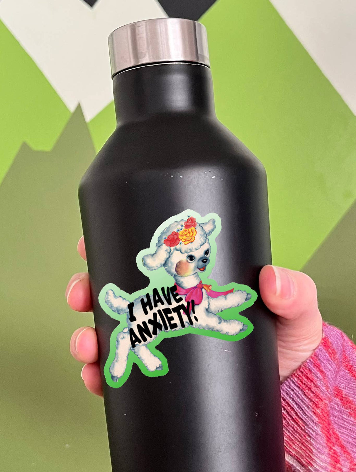 I Have Anxiety Cute Lamb Sticker