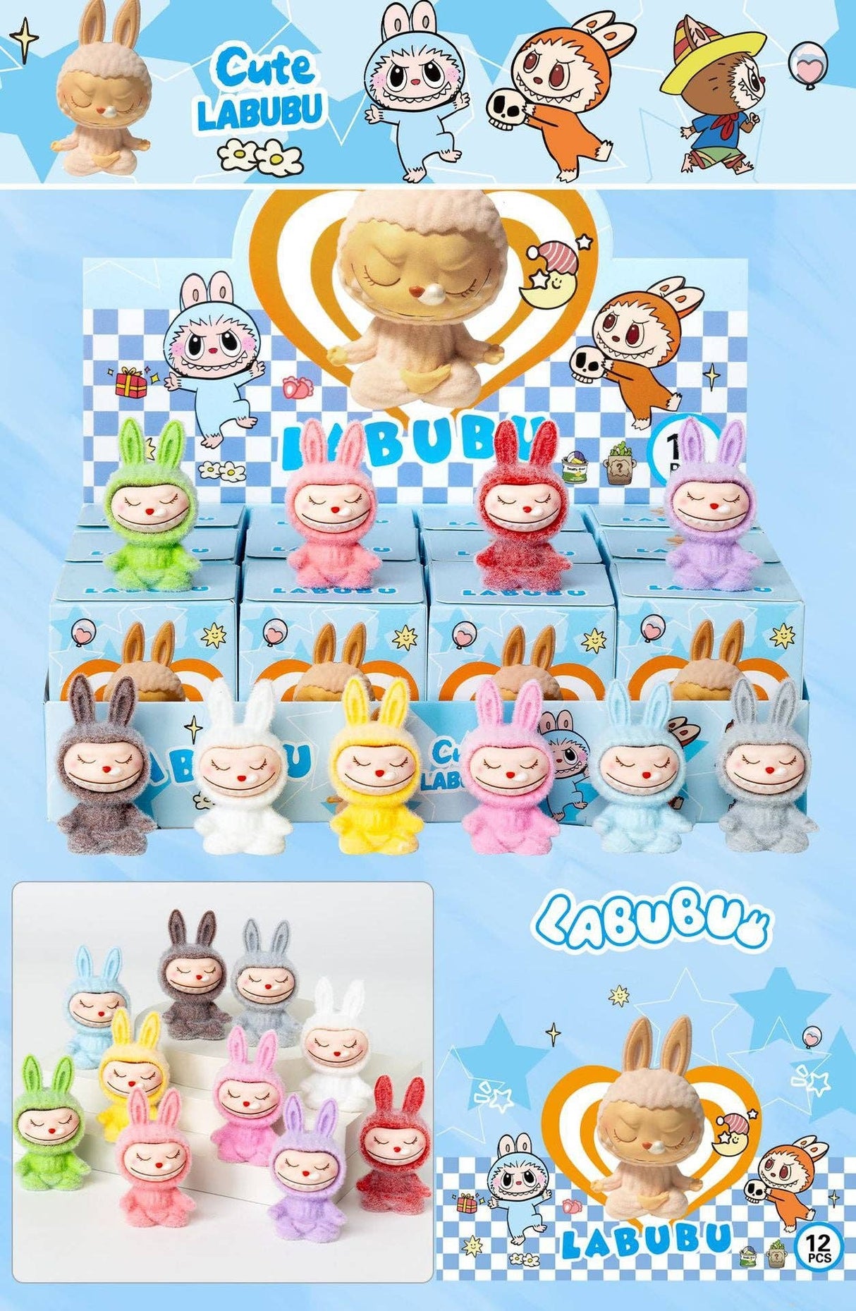 Christmas Flocked Vinyl Figure Collectible Toy Blind Box