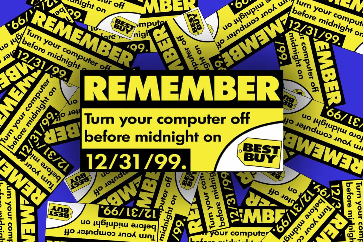 Y2K Bug Sticker - Remember to Turn Off Computer - Best Buy