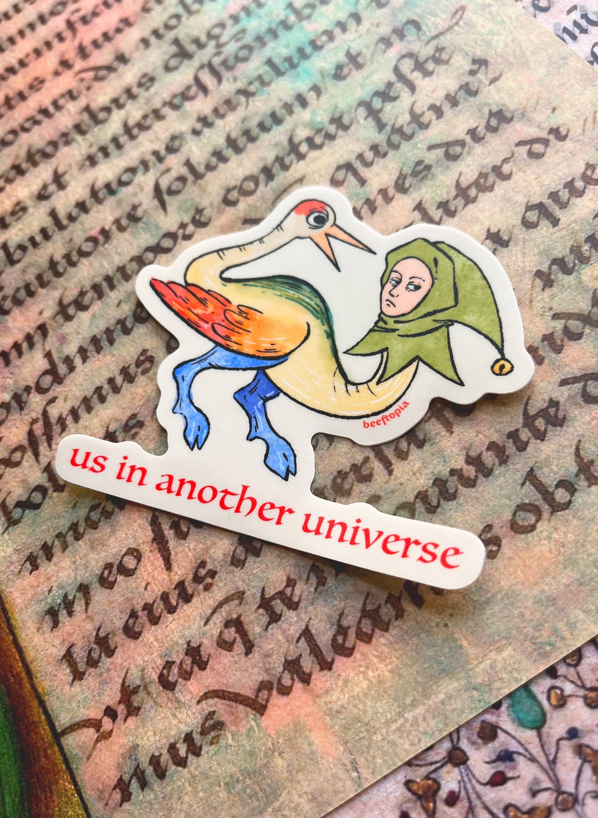 Us in Another Universe Medieval Sticker