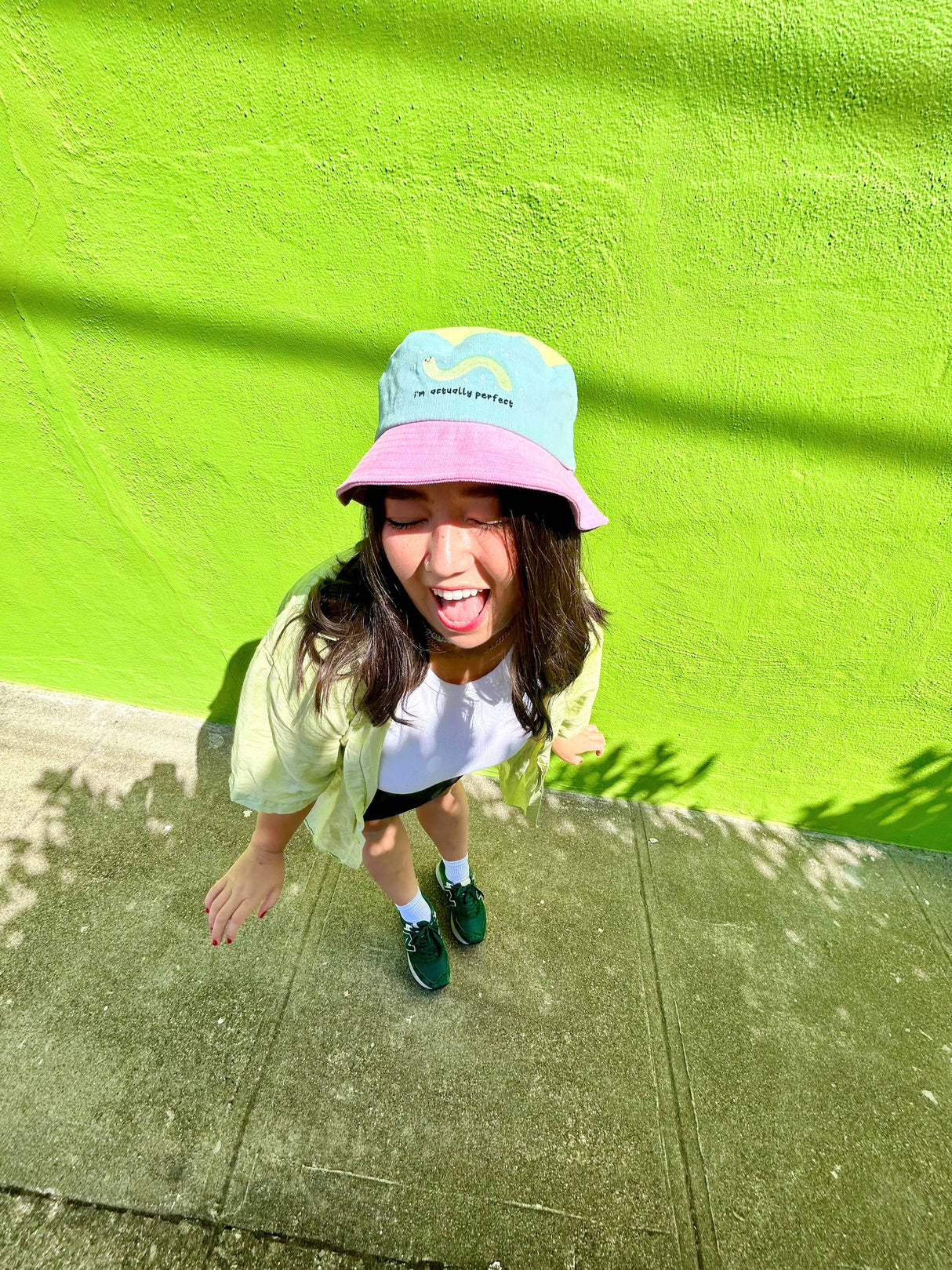 I’m Actually Perfect Color Block Bucket Hat