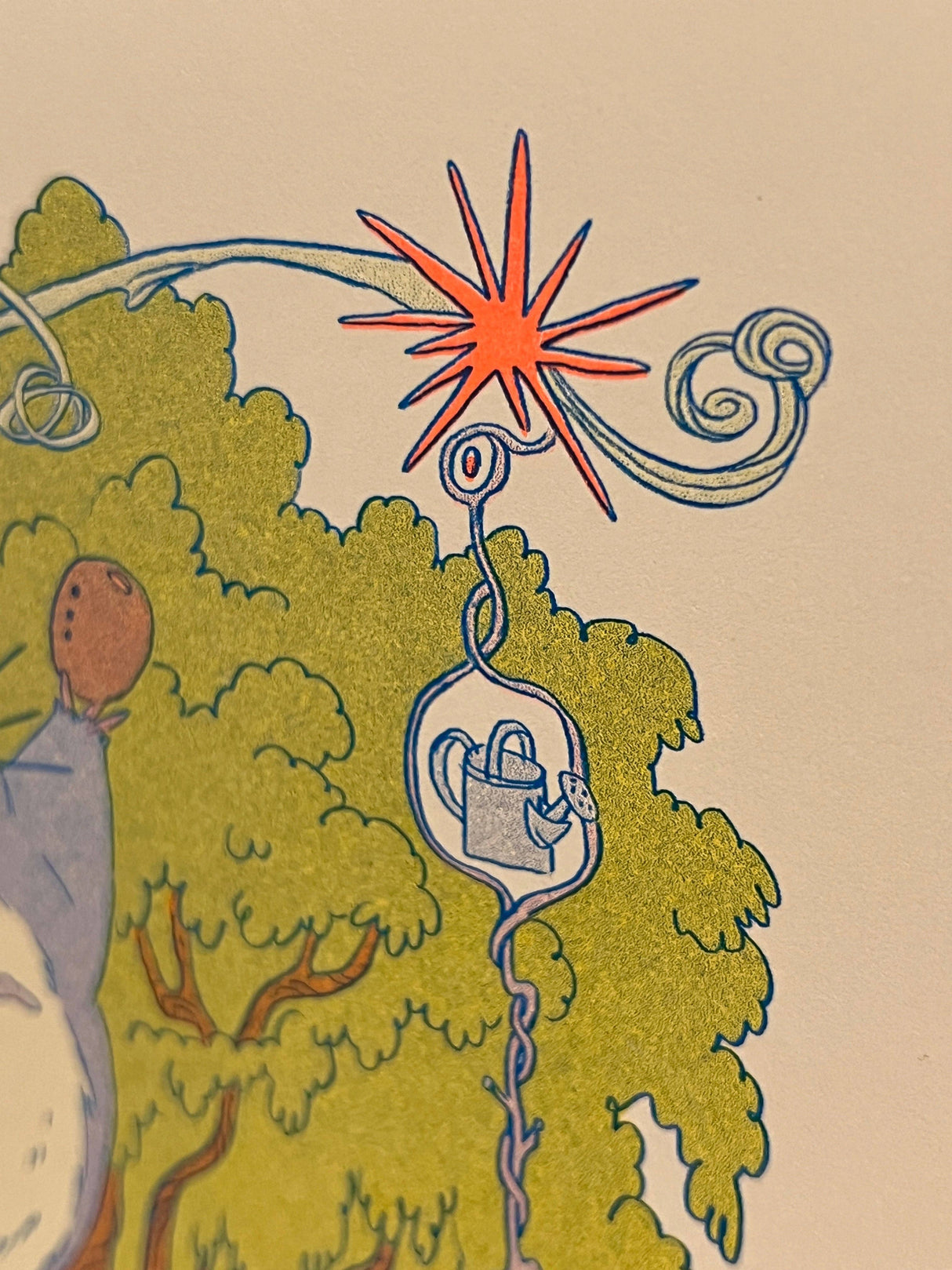 Totoro Small Riso Print