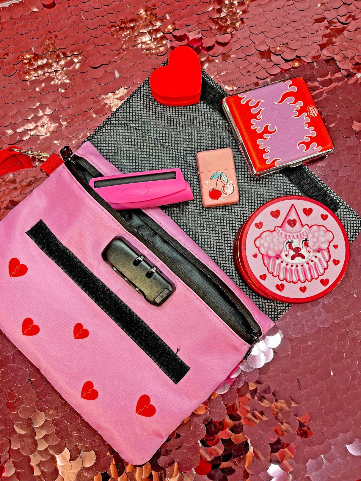 Smell Proof Bag with Lock, Sad Clown