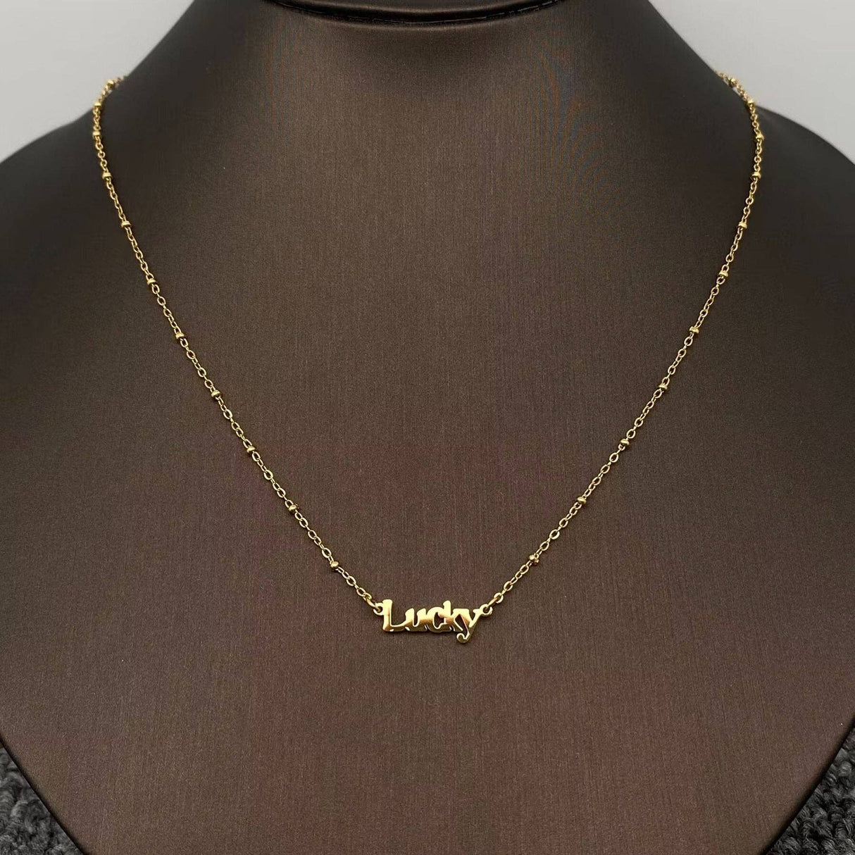 Lucky Charm 18K Gold Plated Stainless Steel Necklace - FGS