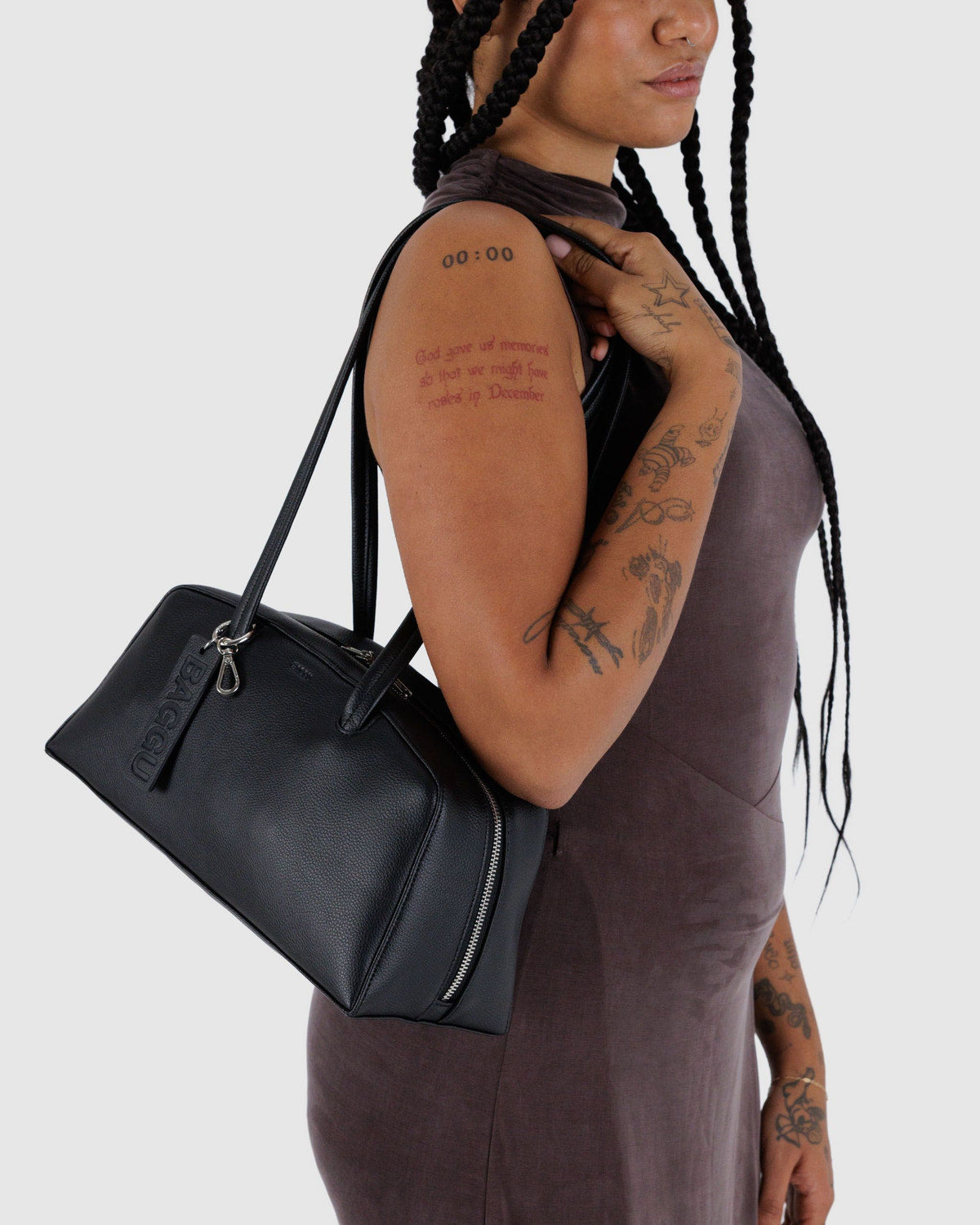 Recycled Leather Bowler Bag