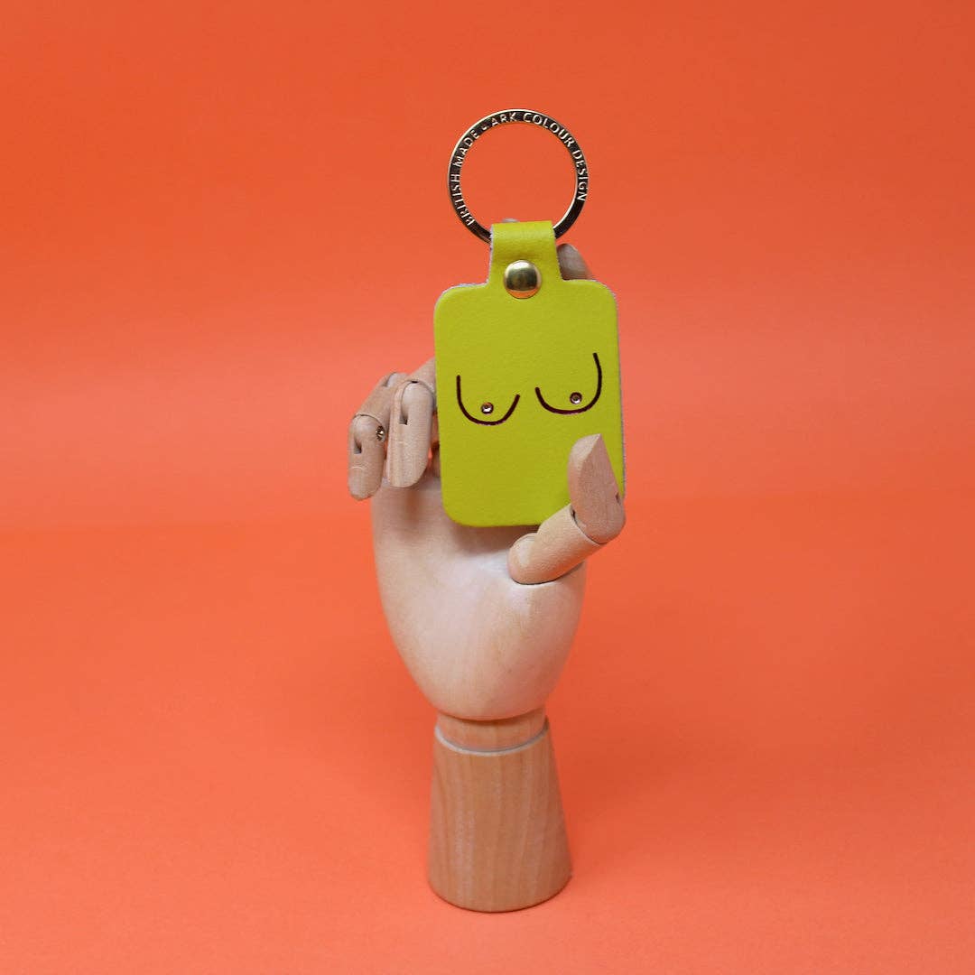 Leather Boobs Key Fob